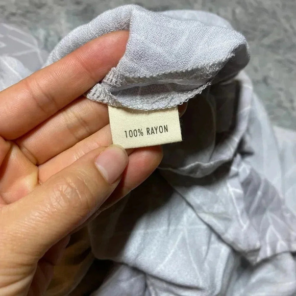 Ali Golden Gray White Wrap Dress Midi Geometric Print Medium - Picture 5 of 5